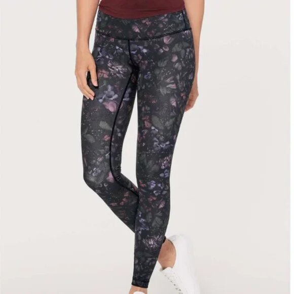 Lululemon Wunder Under Low Rise Tight Full On Luxtreme Frozen Flourish Multi 6 - Picture 1 of 8